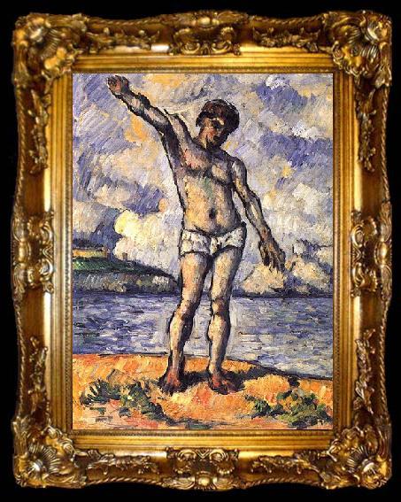 framed  Paul Cezanne Badender mit ausgestreckten Armen, ta009-2